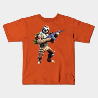 Fortnite-inspired sloth design Kids T-Shirt